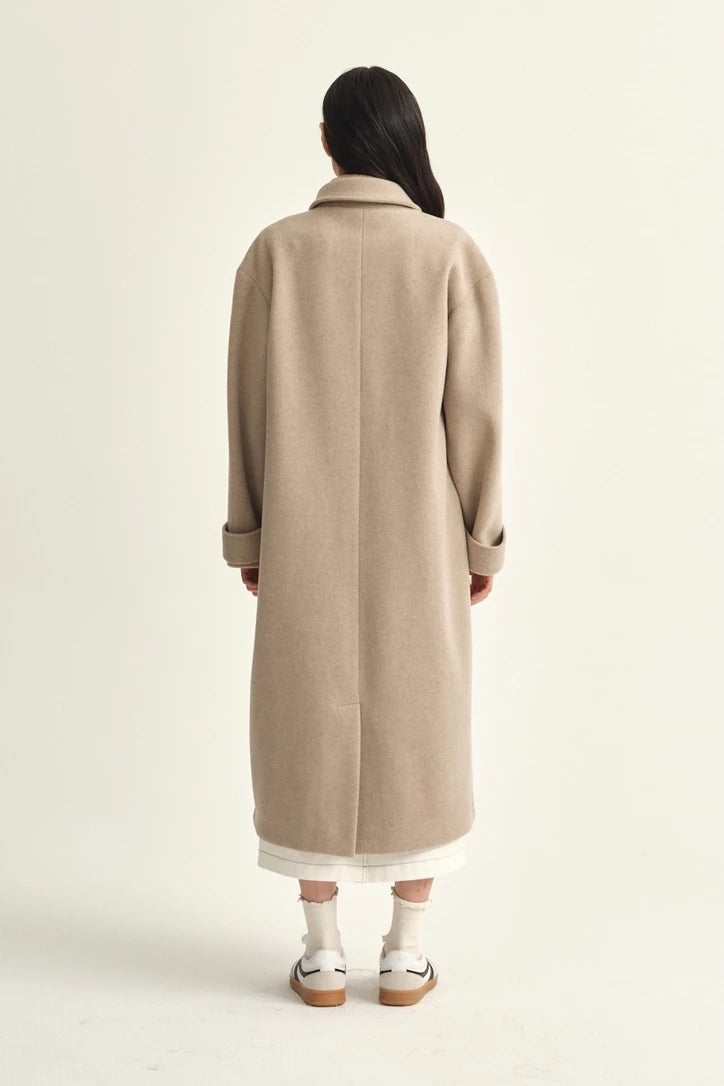 MANTEAU EN SOIE - BEIGE TUSCANY