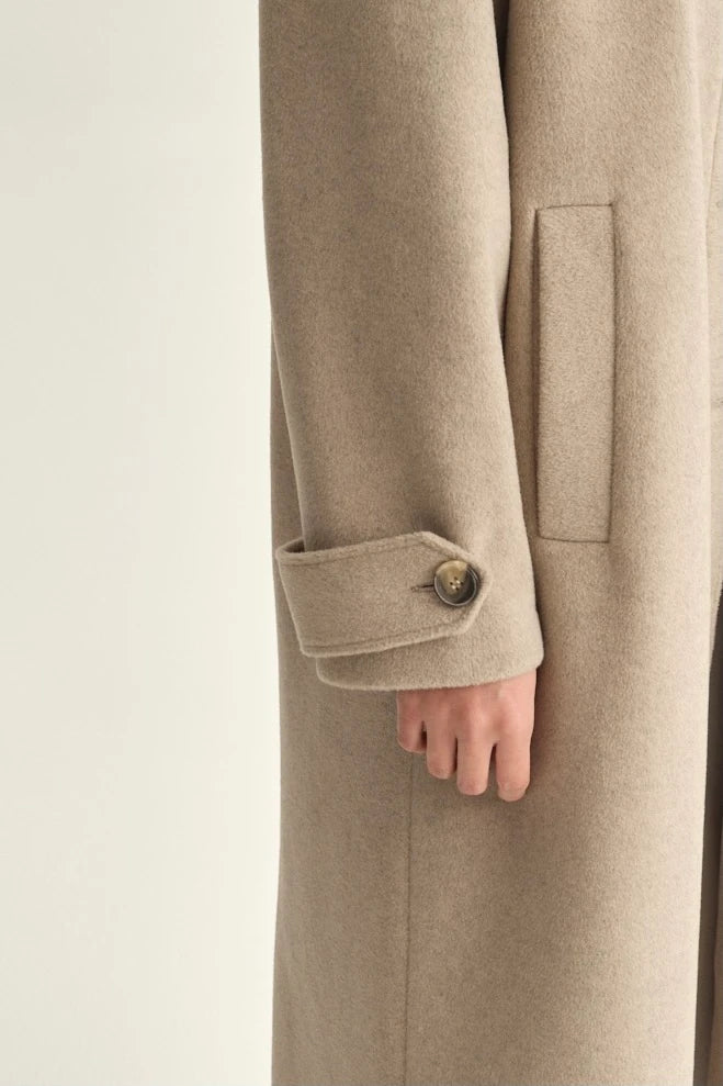 MANTEAU EN SOIE - BEIGE TUSCANY
