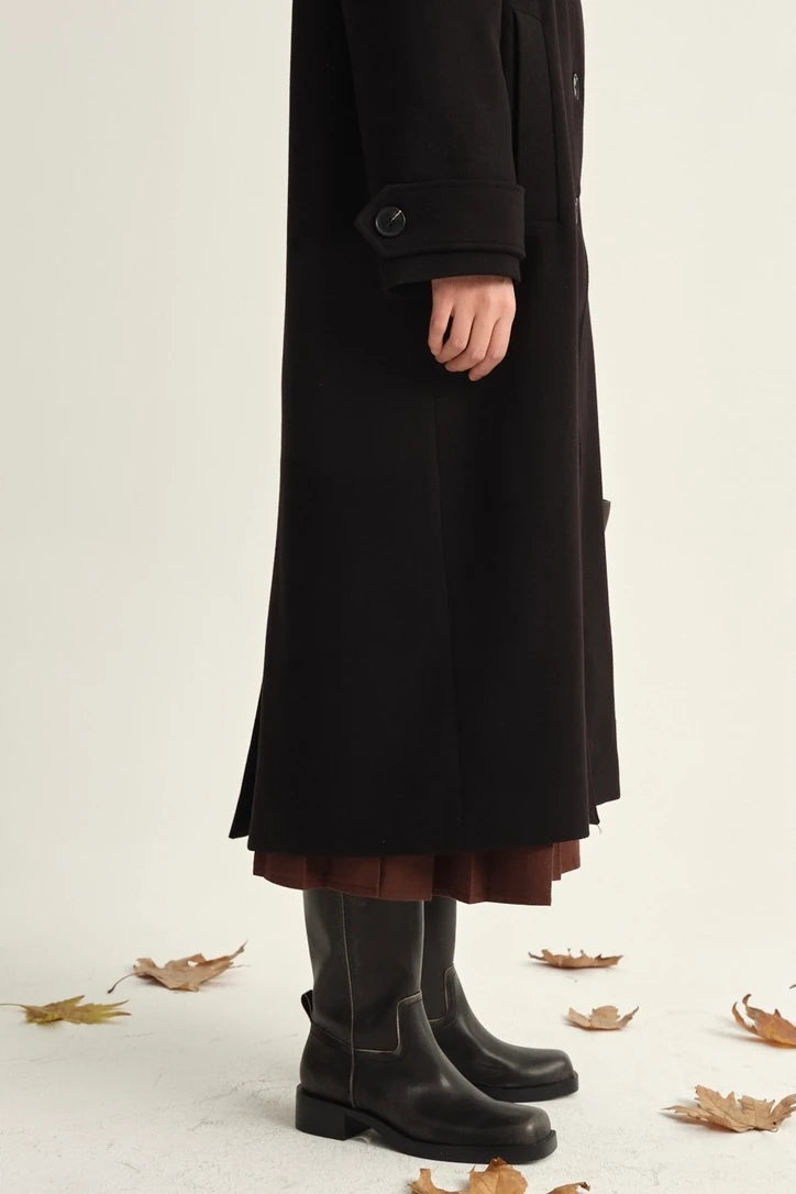 MANTEAU EN SOIE - NOIR