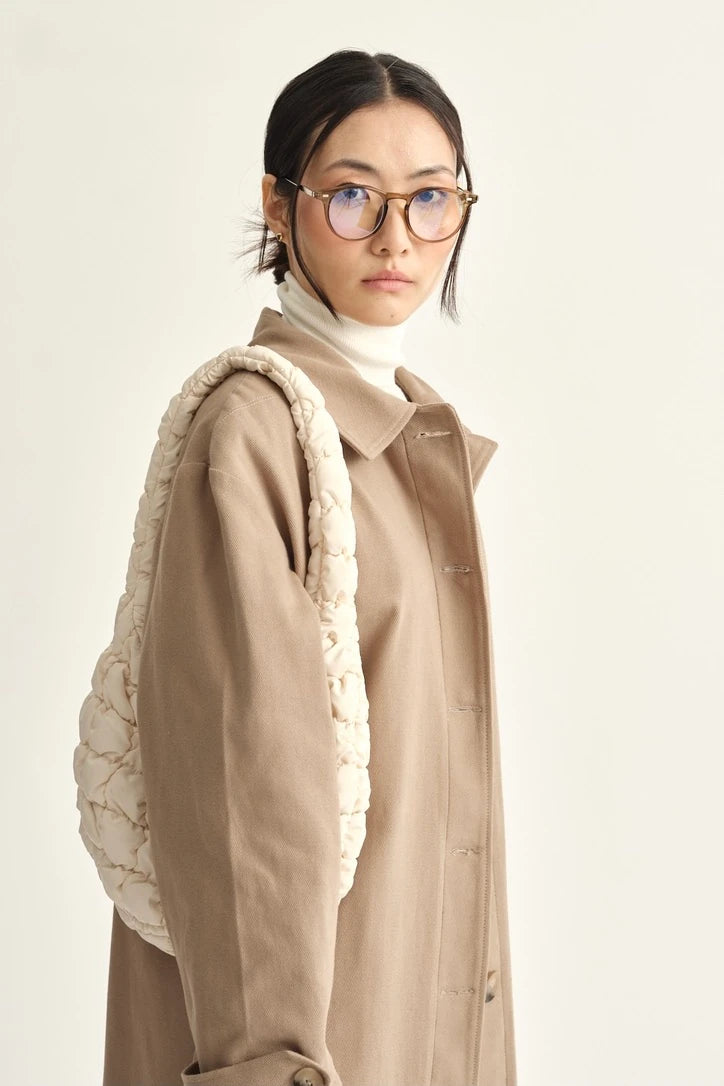 TRENCH-COAT EN GABARDINE DE COTON - BEIGE MINK