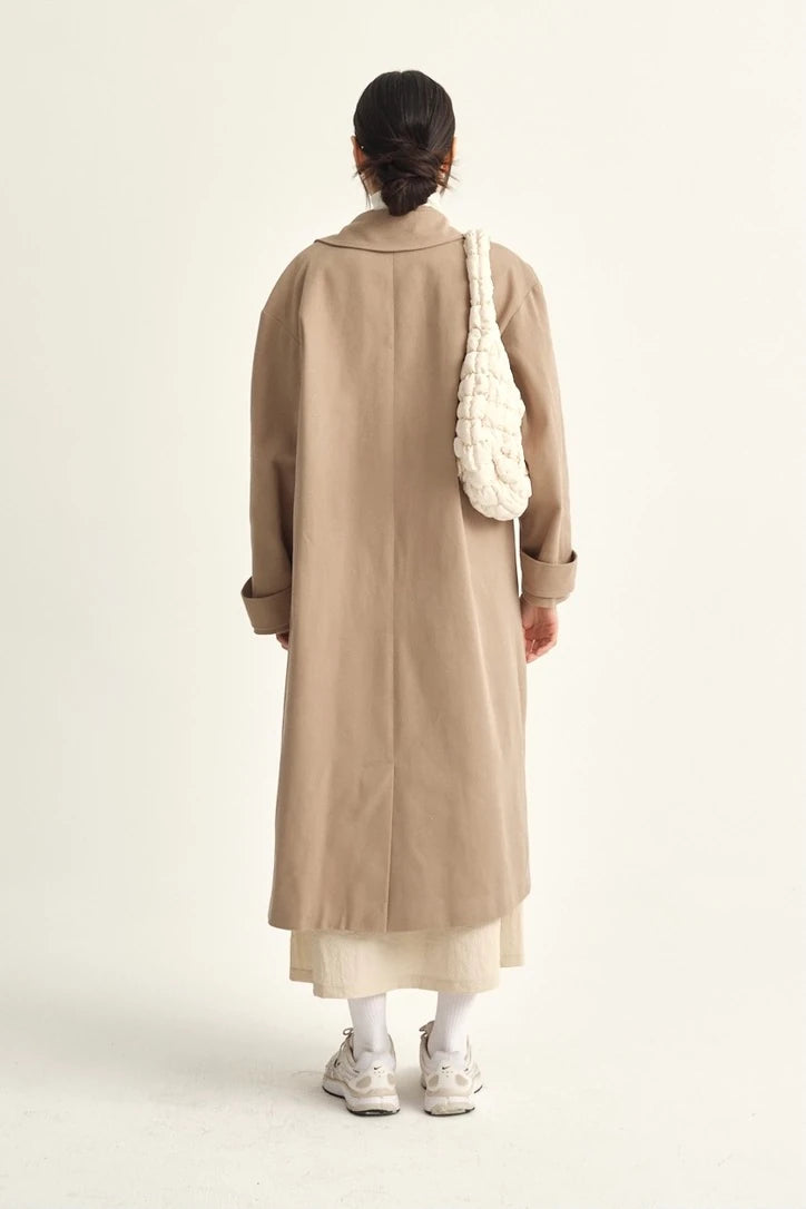 TRENCH-COAT EN GABARDINE DE COTON - BEIGE MINK