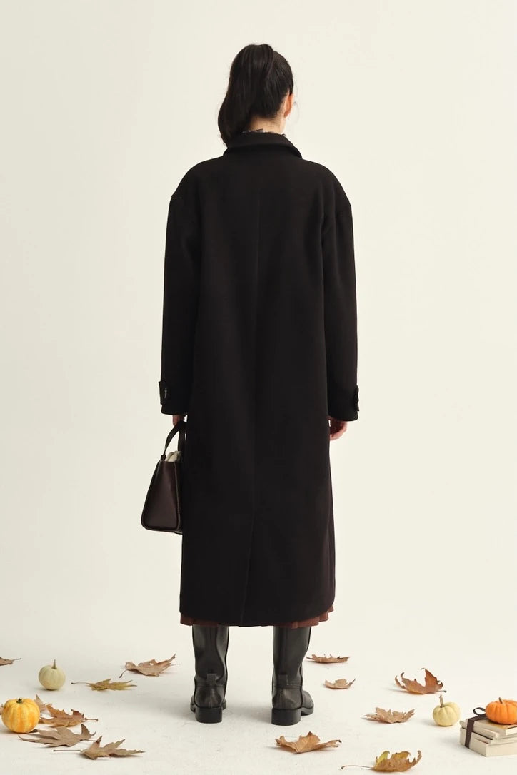 MANTEAU EN SOIE - NOIR