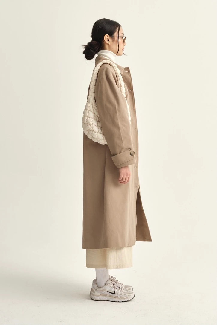 TRENCH-COAT EN GABARDINE DE COTON - BEIGE MINK