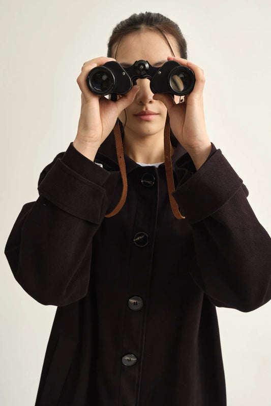 TRENCH-COAT EN GABARDINE DE COTON - NOIR